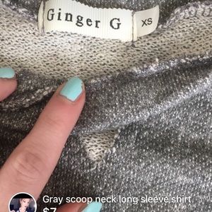 Gray sweater crop top